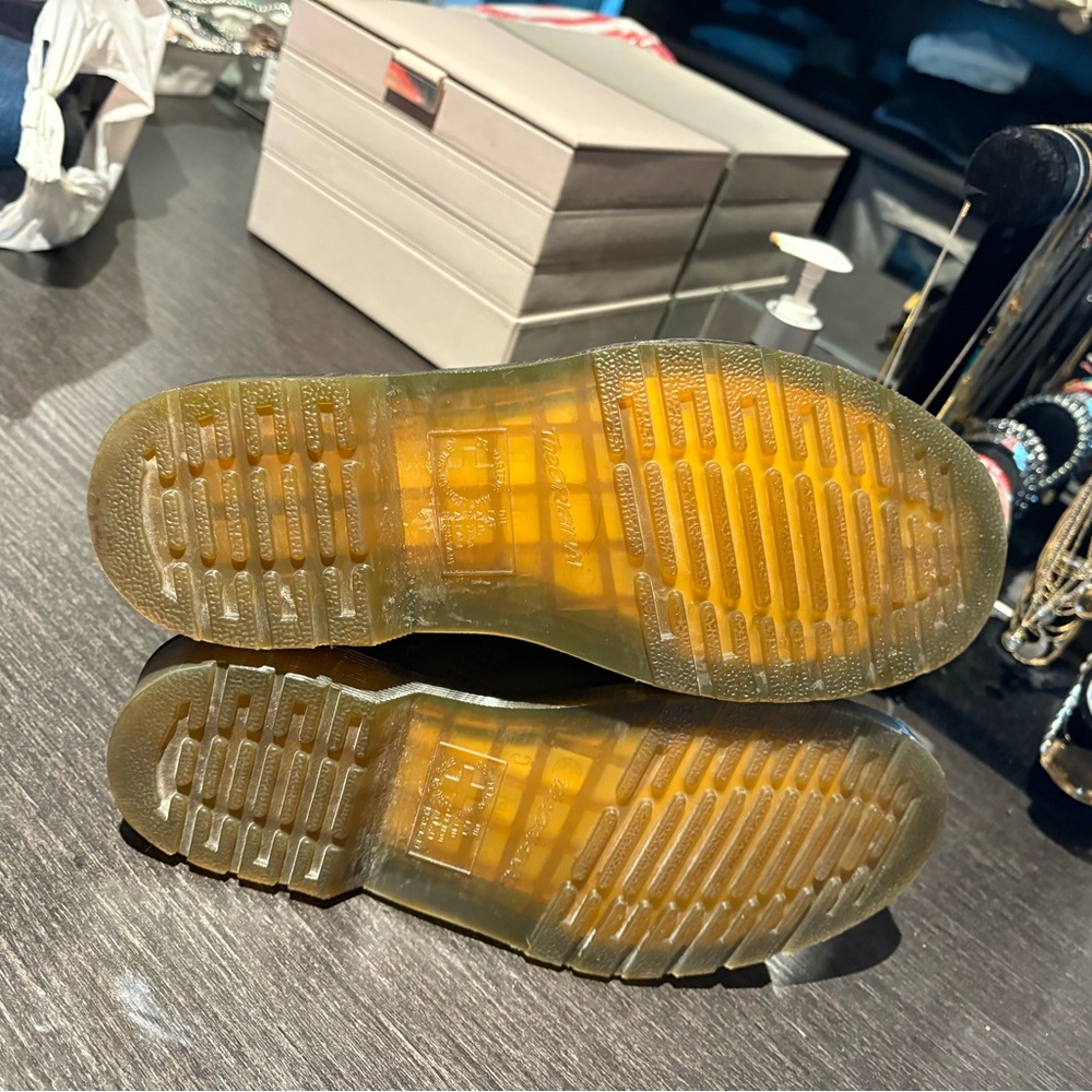 Dr. Martens Black Boots with Yellow Stitching - Picture 3 of 3